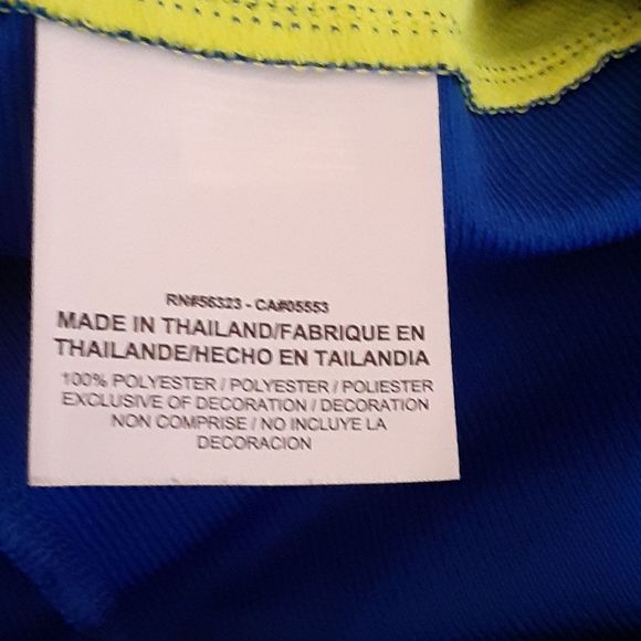 Nike Blue with Neon Side Stripe Dri Fit Athletic Shorts - Picture 6 of 7